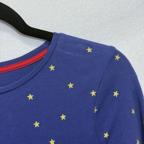 Girl's Mini Boden Navy Gold Star Long Sleeve Skater Dress Size 11-12Y Preppy - Picture 12 of 12